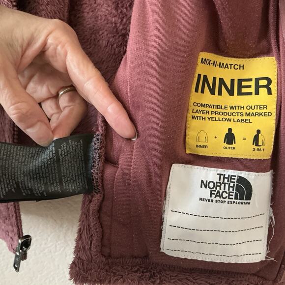 The North Face Osolita Jacket Girls Large 14 16 Burgundy Red Gorpcore Cozy - Picture 10 of 13